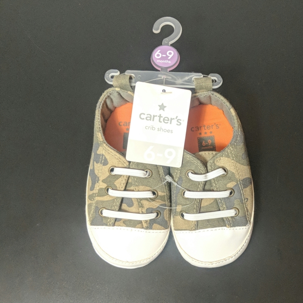 Carter's Camo Crib Shoes NWT